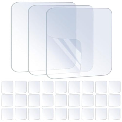 ZOMPAGO Heavy Duty Double Sided Mounting Square Tape Picture Hanging 30PCS | Waterproof, strong high strength adhesion, removable no residue, shower applicable, durable wall mounting adhesive dots - size: 30PCS（Square）