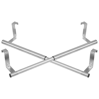 GLEAVI 2pcs Stainless Steel Stretch Towel Bars Adjustable Over Cabinet Door Hand Towel and Dish Cloth Holders Kitchen and Bathroom Rack Organizer