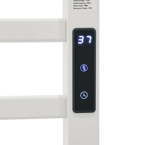 8-Bar Electric Towel Warmer Rack with Smart LED Display, Timer and Temperature Control & 4 Min Fast Heating, Freestanding Towel Warmer Aluminum Towel Drying Shelf for Bathroom, Home - size: 8 bars Single