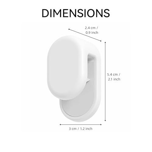 3-Pack Toothpaste Holders Wall Mounted, Adhesive Tube Clips for Bathrooms | JM.JEEMI Tooth Paste Wall Holder Hanger, Paint & Lotion & Cosmetic in Tubes Organizer Gripper - White, Round, Small - size: Small_Rd