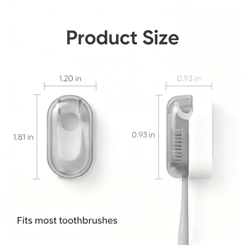 3 Pack Toothbrush Holder, Auto-Flip Cover & Dustproof (Gray) | Wall Mount Toothbrush Organizer, Detachable Design, Fits Manual & Sonic Brushes, Bathroom Storage for Family & Travel - color: Gray 3pcs