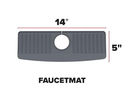 WeatherTech FaucetMat - Protect Your Kitchen & Bathroom Countertops - Light Grey/Pebble - color: Light Grey, size: Single