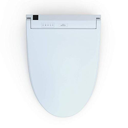 TOTO® WASHLET® C5 Electronic Bidet Toilet Seat with PREMIST and EWATER+ Wand Cleaning, Elongated, Cotton White - SW3084#01 - size: C5 Elongated