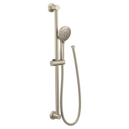 Moen Brushed Nickel Eco-Performance 5-Function Handheld Removable Shower Head, Adjustable 30-Inch Slide Bar and 69-Inch Long Hose, 3558EPBN - color: Brushed Nickel