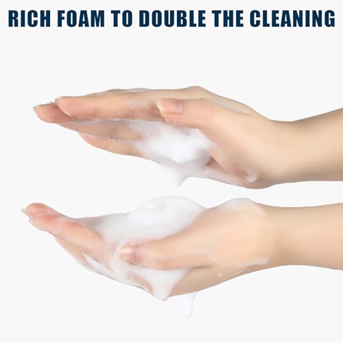 Glass Foaming Hand Soap Dispenser 10 oz with Rust Proof Pump | Easy Refill, Stainless Steel Pump and Waterproof Labels, Premium Glass Foam Dispenser, for bathroom Countertop - color: Brushed Nickel Foam 1pc