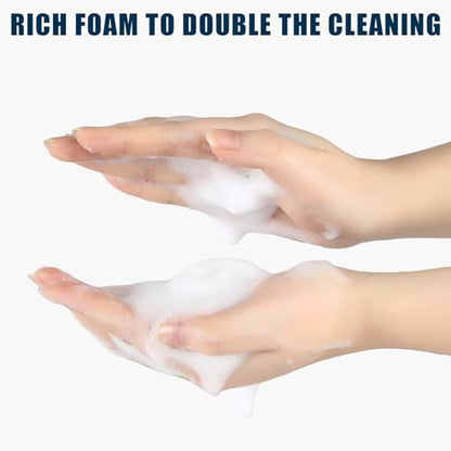 Glass Foaming Hand Soap Dispenser 10 oz with Rust Proof Pump | Easy Refill, Stainless Steel Pump and Waterproof Labels, Premium Glass Foam Dispenser, for bathroom Countertop - color: Brushed Nickel Foam 1pc