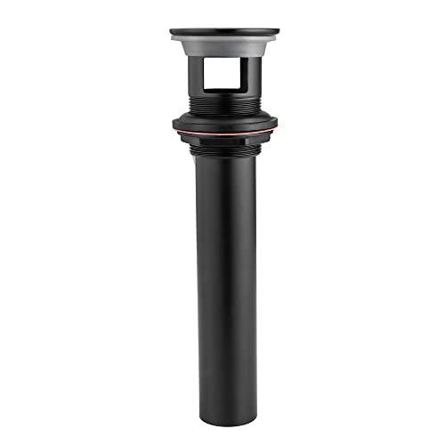 Grid Drain Strainer Assembly With Overflow for Bathroom Sink, P.O. Plug Grid Lavatory Drain, Bathroom Sink Grid Strainer by Artiwell, Matte Black - color: Matte Black, style: With Overflow