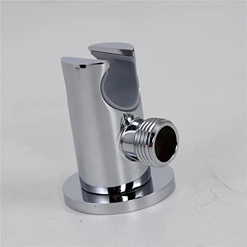 Hand Held Shower Head Holder Hose Connector Shower Wand Holder Wall Mount Handheld Shower Handle Sprayer Holder Shower Hose Adapter Shower Elbow with Spray Head Bracket 1/2 NPT Female Thread Chrome - color: Chrome