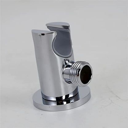 Hand Held Shower Head Holder Hose Connector Shower Wand Holder Wall Mount Handheld Shower Handle Sprayer Holder Shower Hose Adapter Shower Elbow with Spray Head Bracket 1/2 NPT Female Thread Chrome - color: Chrome