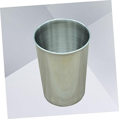 Cabilock 4pcs Stainless Steel Water Tumbler Cups Bathroom Drinking Cups for Beverages Smooth Surface Multi-use Rinsing Beverage Holder Silver Finish for Home Use