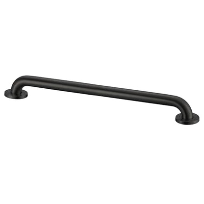 Stardrix 24-Inch ADA Compliant Grab Bar, 1.5" Diameter, Concealed Mounting Flanges, Handicap Friendly, Commercial & Residential Bathrooms, Matte Black Stainless Steel - color: Matte Black, size: 24"