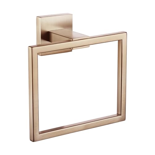 KOKOSIRI Towel Ring Holder Bathroom Lavatory Hand Towel Rack Wall Mount Bathroom Hardware Champagne Bronze Stainless Steel, B3004CPG - color: Champagne Bronze, size: 1 Pack