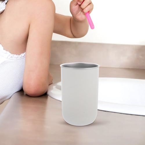 Beaupretty Stainless Steel Mouthwash Cup and Toothbrush Holder, 350ml Double-Layer Bathroom Rinsing Tumblers, 2pcs White and Black Set for ’s Oral Care