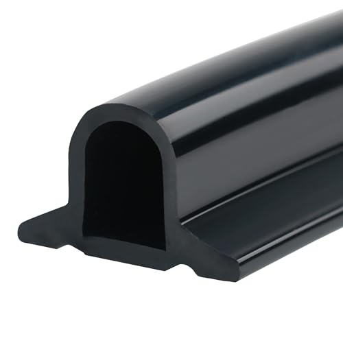 Duzzy 67 Inch Collapsible Shower Threshold Water Dam, Silicone Shower Water Stopper Barrier, Ideal for Wheelchair Accessible, Suitable for Accessibility ADA Handicap Showers Bathroom(5.6 Ft, Black) - color: Black, size: 67 Inch