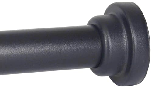Black Shower Curtain Rod 30 to 76 Inches,Adjustable Spring Tension Rods,Shower Telescoping Rod,No Drilling - color: Black, size: 30 to 76