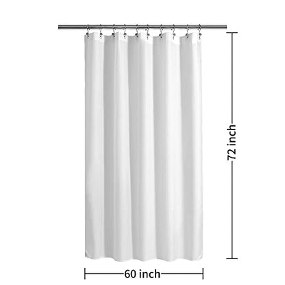 ALYVIA SPRING 60x72 Stall Waterproof Fabric Shower Curtain or Liner White | 2 Magnets, Soft Cloth & Hotel Quality, Machine Washable, Light-Weight, Stall Size - color: White, size: 60"W x 72"L (Pack of 1)