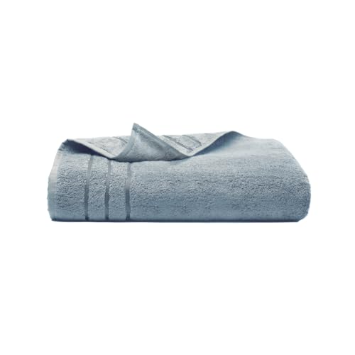 Cariloha Bamboo Viscose Bath Towels – Plush, Quick Dry Towel – Turkish Cotton & Bamboo Viscose Blend – Large Bathroom Towels 30x56 – Luxury Hotel Bath Towel – Odor Resistant – Blue Lagoon - color: Blue Lagoon