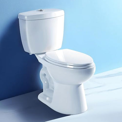 RoyalBath Elongated Two piece Toilet for Bathrooms, 12" Rough In | 17.3" ADA Height, Nano Self-Cleaning, WaterSense/MAP/CUPC Certified, 0.93/1.27 GPF 360° TSUNAMI Flush, Soft-Close Seat - size: 0.93/1.28 GPF Dual Flush
