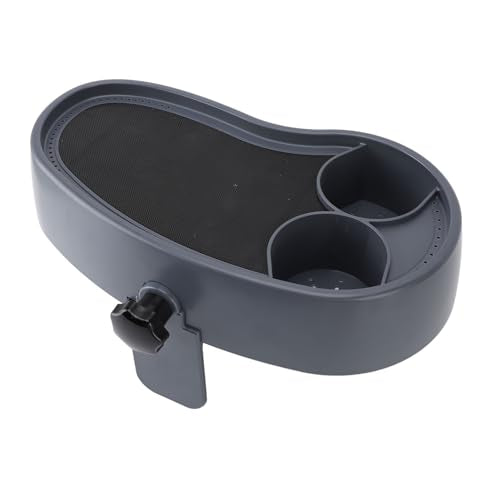 Adjustable SPA Holder, 40x20x17.5cm / 15.7x7.9x6.9in Plastic Anti Slip Tray with Cup Brace Outdoor Serving Clamps Bathtub Support Bracket for Beverage, Books, Food