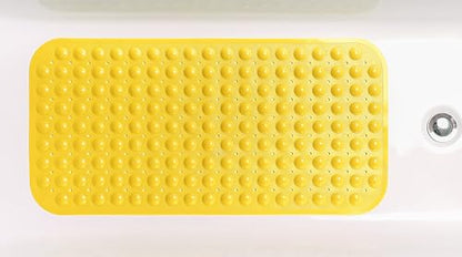 Large Non-Slip Bathtub & Shower Mat 31”x16” (Smooth/Non-Textured Tubs Only) Safe, Clean, Machine-Washable, Superior Grip&Drainage, Vinyl, Opaque Yellow - color: Opaque Yellow, size: Large (31"x16")
