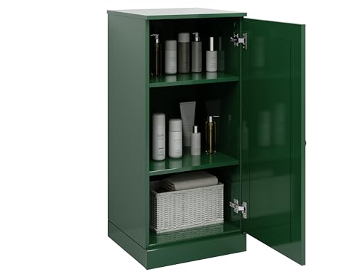 100% Solid Wood Bathroom Cabinet, Wood Door, Green, 16.5" w x 35.75" h x 15.5" d, Renewable Eco-Friendly Wood, Made in Brazil - color: Green, style: Raised Panel Door