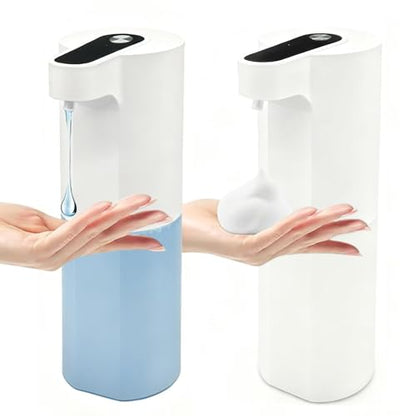 Automatic Soap Dispenser Touchless, Liquid & Foaming Soap Dispensers, USB Rechargeable Smart Hand Soap Dispenser, 3-Level Adjustable, 12.2oz/360ml (Gel Version and Foam Version) - color: Gel Version and Foam Version