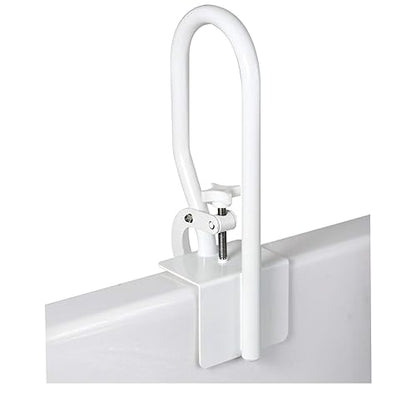 Carex White Bathtub Rail - Grab Bars for Bathroom, Bathtubs & Showers - Side Hand Grip Railing & Support - Shower Handle & Bath Tub Bar Clamps for Seniors & Elderly - style: Modern or Classic