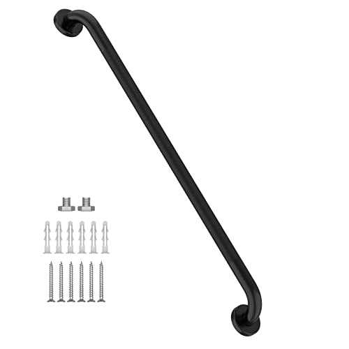 36 Inch Shower Grab Bar Oil Rubbed Black, Munzong Anti Slip Bathroom Grab Bar, Knurled Bathroom Balance Bar,Safety Hand Rail Support Handicap Elderly Injury Senior Assist Bath Handle | Knurled Bathroom Balance Bar,Safety Hand Rail Support Handicap Elderly