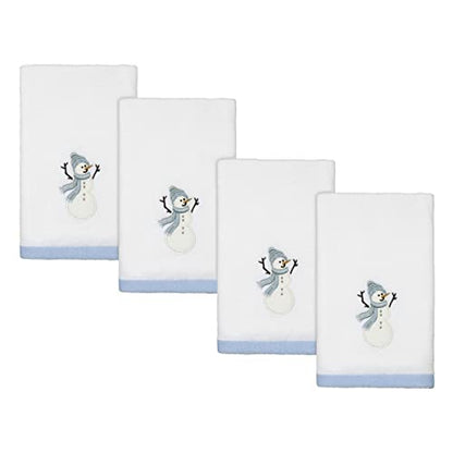 Avanti Linens - Fingertip Towel, 100% Cotton Velour, Holiday Decor, Set of Four (Frosty Friends Collection) - size: 4 Pack