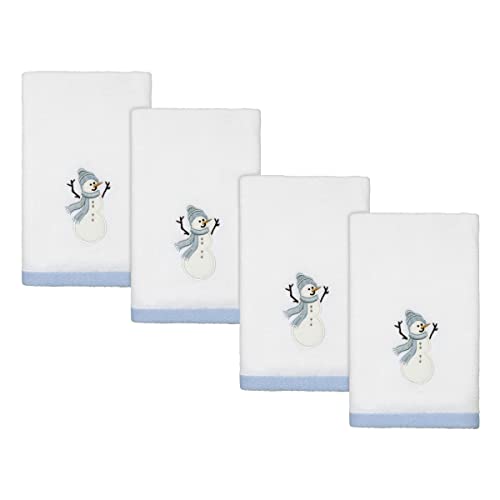 Avanti Linens - Fingertip Towel, 100% Cotton Velour, Holiday Decor, Set of Four (Frosty Friends Collection) - size: 4 Pack