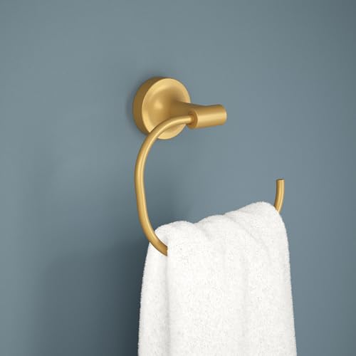 Franklin Brass Voisin (1-Pack) Hand Towel Ring Satin Gold Holder for Wall Mount Round Hanger for Kitchen, Bathroom Accessories VOI46-BB - color: Satin Gold