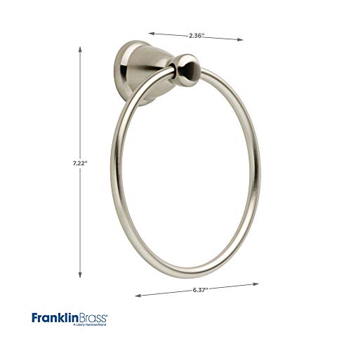 Franklin Brass 3-Piece Satin Nickel Bathroom Set Towel Rack, Ring, Toilet Paper Holder| Kinla Bath Accessories - color: Satin Nickel, style: 3-Piece Bath Accessory Set