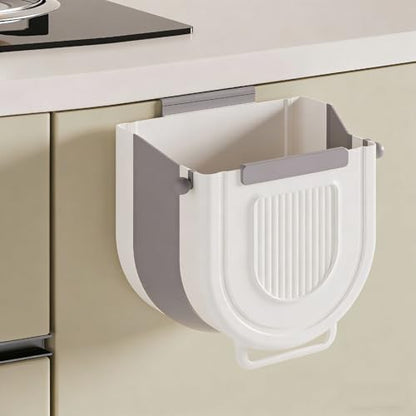 Foldable Wall Mounted Trash Bin Hanging Kitchen Bathroom Garbage Bin Space Saving Large Capacity Waste Can Modern