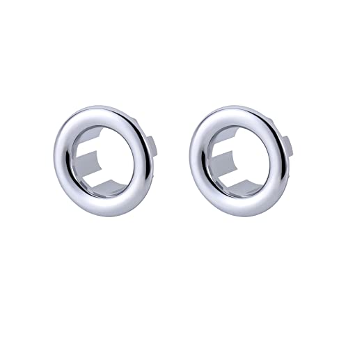 2 Pack Sink Overflow Ring, ARCORA Bathroom Kitchen Sink Basin Trim Overflow Cover Hole Insert Cap Chrome - color: Chrome-2 Pack