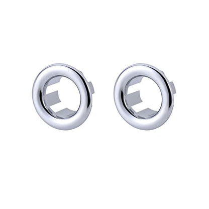 2 Pack Sink Overflow Ring, ARCORA Bathroom Kitchen Sink Basin Trim Overflow Cover Hole Insert Cap Chrome - color: Chrome-2 Pack