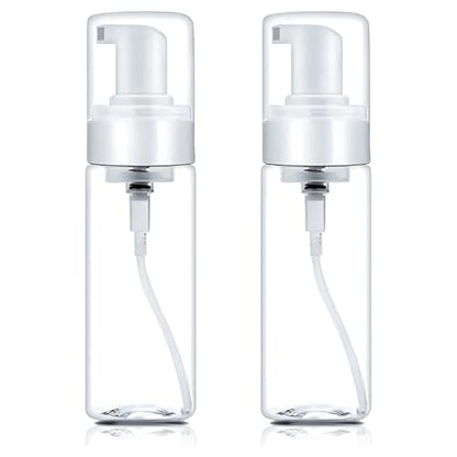 Foam Pump Bottle 3.5oz 2pcs Foaming Soap Dispenser 100ml Foaming Spray Bottless Travel Foas Pump Bottle Empty Travel Foass Bottles Clear Foams Dispenser for Hand Soap Toiletries Shampoo Lotion - size: 100 mL (2-Pack)