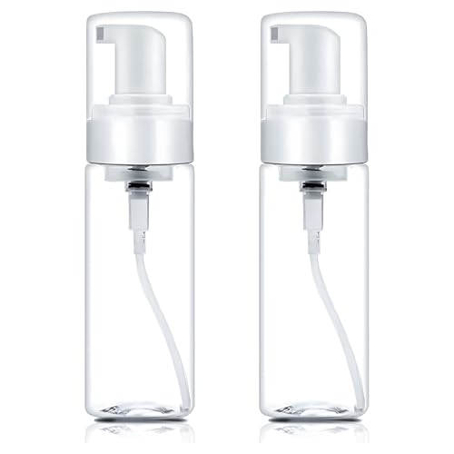 Foam Pump Bottle 3.5oz 2pcs Foaming Soap Dispenser 100ml Foaming Spray Bottless Travel Foas Pump Bottle Empty Travel Foass Bottles Clear Foams Dispenser for Hand Soap Toiletries Shampoo Lotion - size: 100 mL (2-Pack)