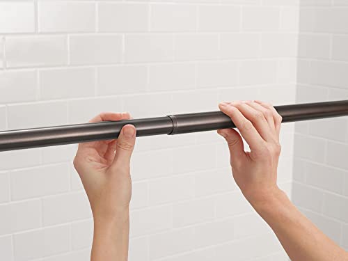 Moen TR1000OWB 44-72-Inch Adjustable Tension Mounted Straight Shower Curtain Rod, Old World Bronze - color: Old World Bronze