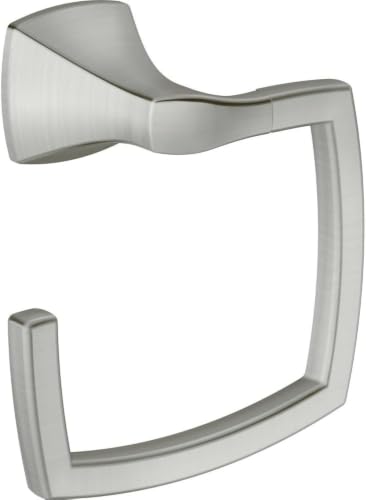 Moen Voss Collection Brushed Nickel Bathroom Hand Towel Ring, Wall Mounted Open Towel Ring, YB5186BN (Pack of 6) - color: Brushed Nickel, size: 11.61 x 2.83 x 6.81 inches (Pack of 6)