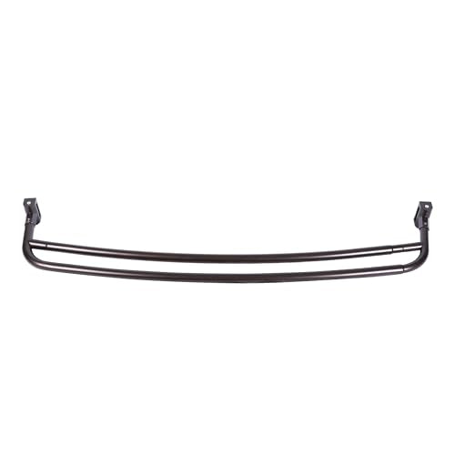 JS Jackson Supplies Double Curved Shower Rod, Metal Construction, Adjustable Between 44 to 70 Inches, Aluminum Rods and Zinc Mounting Hardware, Quality Modern Bathware, Oil Rubbed Bronze Finish - color: Oil Rubbed Bronze