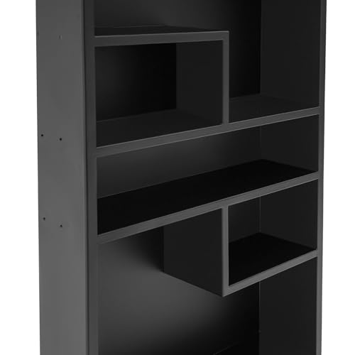 Stainless Steel Recessed Medicine Cabinet 14 * 24, Rust-proof Metal Wall Niche, In Wall Shower Niche Shelf Insert Replacement, Recessed Medicine Cabinets w/ 5 Compartments, for Bedrooms (Black) - color: Black