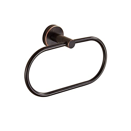 BigBig Home Bronze Towel Ring, Bathroom Towel Holder, Bath Oil Rubbed Hand Towel Rack Hanger Wall Mounted Farmhouse - color: Bronze Towel Ring Ellipse