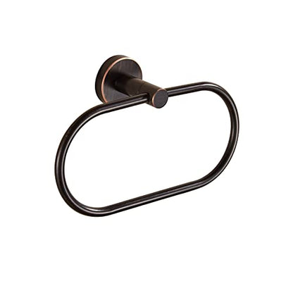 BigBig Home Bronze Towel Ring, Bathroom Towel Holder, Bath Oil Rubbed Hand Towel Rack Hanger Wall Mounted Farmhouse - color: Bronze Towel Ring Ellipse