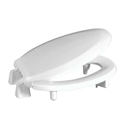 Centoco 3 inch Raised Toilet Seat for Seniors, Elongated, White | Closed Front, Cover, Plastic, 3L800STS-001, Made in the USA - color: Elongated, size: 1 Pack, style: 3" Closed Front