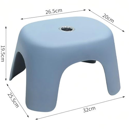 Plastic Bath Step Stool, ABS Shower Stool with Non-Slip Base for Bathroom, Kitchen, Home, Blue - color: Blue