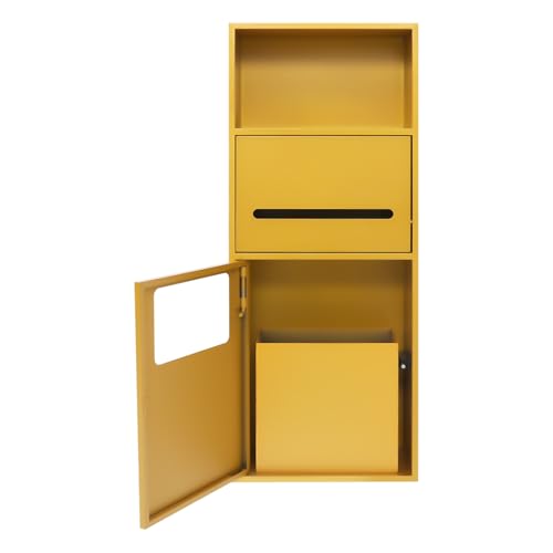 in-Wall Trash Bin Cabinet, Stainless Steel - color: Gold