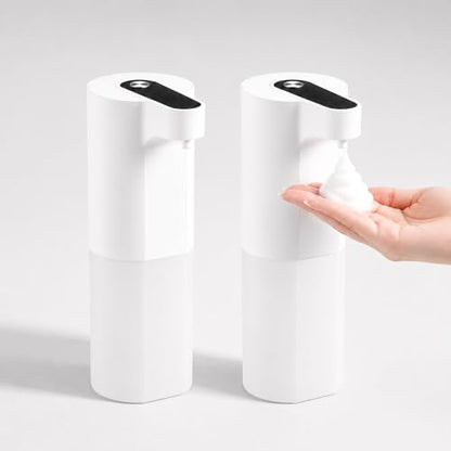 Automatic Soap Dispenser Touchless, Liquid & Foaming Soap Dispensers, USB Rechargeable Smart Hand Soap Dispenser, 3-Level Adjustable, 12.2oz/360ml (2 Pcs Foam Set White) - color: 2 Pcs Foam Set White