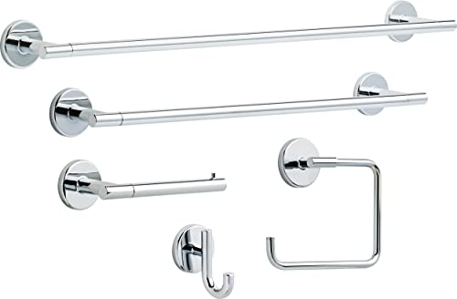 Delta Single Post Toilet Paper Holder | Polished Chrome | Wall Mount | Trinsic Bathroom Accessories