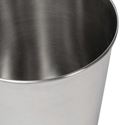 happimess Nolan 2 Gal Smooth Steel Wastebasket, Brushed Steel | 10" Height, Lidless Open Top, Fingerprint Resistant, Mechanical Polishing, Small Space Design - color: Brushed Steel, size: Set of 1