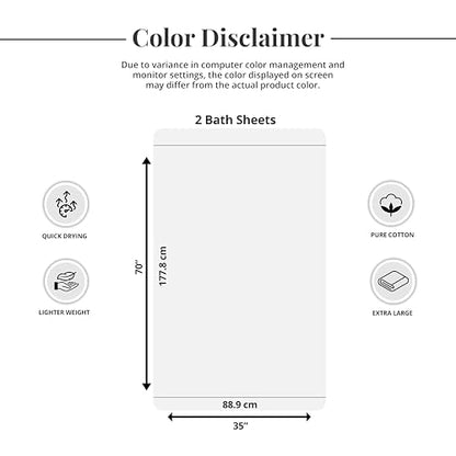 2 Piece Extra Large Bath Sheets 35 x 70 Inches, Hunter Green | 100% Cotton, Larger & Lighter Weight, Quicker to Dry, Super Soft & Absorbent, Oversized Bath Towels - color: Hunter Green
